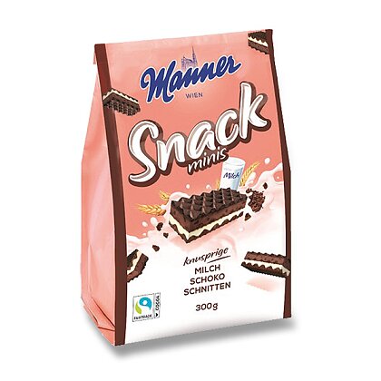Oplatky křupavé kakaové Manner Snacks minis 300g